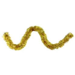 Northlight 50' X 2.5" Deep Gold Christmas Foil Tinsel Garland - Unlit