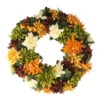 Northlight Autumn Orange And Green Chrysanthemum Artificial Thanksgiving Wreath - 19.5-Inch, Unlit -Ornaments Store northlight kji15967 69194.1665610430