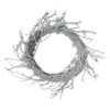 Northlight Snow Flocked And Iridescent Glitter Twig Artificial Christmas Wreath - 24-Inch, Unlit