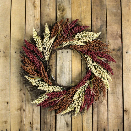 Northlight Autumn Harvest Mixed Heather Artificial Grapevine Wreath, 22 Inch Unlit 5 Northlight Autumn Harvest Mixed Heather Artificial Grapevine Wreath, 22 Inch Unlit - Image 3