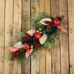 Northlight 30" Autumn Harvest Mixed Berry And Pine Needle Artificial Teardrop Swag - Unlit -Ornaments Store northlight kji20x6s8tceb4 05451.1587642906