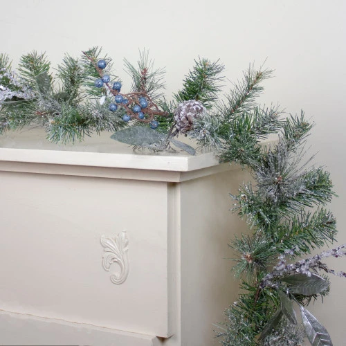 Northlight 6' X 10" Mixed Pine And Blueberries Artificial Christmas Garland - Unlit 6 Northlight 6' X 10" Mixed Pine And Blueberries Artificial Christmas Garland - Unlit - Image 4