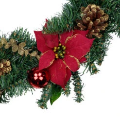 Northlight Pine, Poinsettia, Berry And Pine Cone Artificial Christmas Wreath, 24-Inch, Unlit -Ornaments Store northlight kji85777 3 77412.1665580043