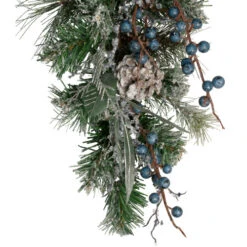 Northlight 28" Mixed Pine And Blueberries Artificial Christmas Teardrop Swag - Unlit -Ornaments Store northlight kji85785 2 79943.1686403316