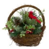 Northlight 12" Red Cardinal With Winter Foliage Twig Basket Christmas Decoration -Ornaments Store northlight kji85787 53615.1665610433