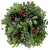 Northlight 7" Green And Red Glittered Berry With Pine Cone Christmas Topiary Ball Ornament -Ornaments Store northlight kji85824 95268.1588362309