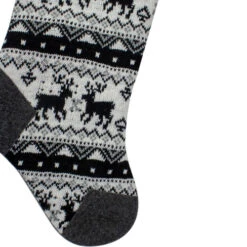 Northlight 21" Black, Gray And White Rustic Lodge Knit Christmas Stocking With High Pile Fleece Cuff -Ornaments Store northlight l27906 3 04975.1588355123