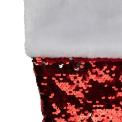 Northlight 22" Red And Silver Reversible Sequined Christmas Stocking -Ornaments Store northlight l27912 5 48324.1588396888
