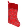 Northlight 20.5" Red And Silver Glittered Floral Shadow Cuffed Christmas Stocking -Ornaments Store northlight l35393 83913.1588370935