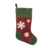 Northlight 20" Green And Red Snowflake Applique Christmas Stocking With Blanket Stitching 2 Northlight 20" Green And Red Snowflake Applique Christmas Stocking With Blanket Stitching -Ornaments Store northlight l36210 11624.1588350444