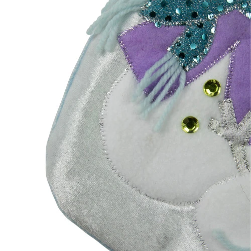 Northlight 21" Blue And White "Baby's First Christmas" Snowman Stocking 5 Northlight 21" Blue And White "Baby's First Christmas" Snowman Stocking - Image 3