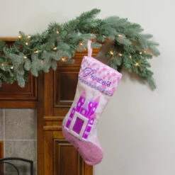 Northlight 20" Pink And Purple Glitter Princess Christmas Stocking -Ornaments Store northlight l85539 3 09973.1665610743