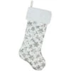 Northlight 19 White And Silver Sequin Snowflake Christmas Stocking -Ornaments Store northlight l85555 1 96521.1588344777