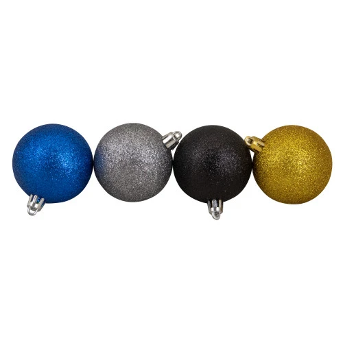 Northlight 60ct Blue And Yellow Shatterproof 3-Finish Christmas Ball Ornaments 2.5" (60mm) 4 Northlight 60ct Blue And Yellow Shatterproof 3-Finish Christmas Ball Ornaments 2.5" (60mm) - Image 2