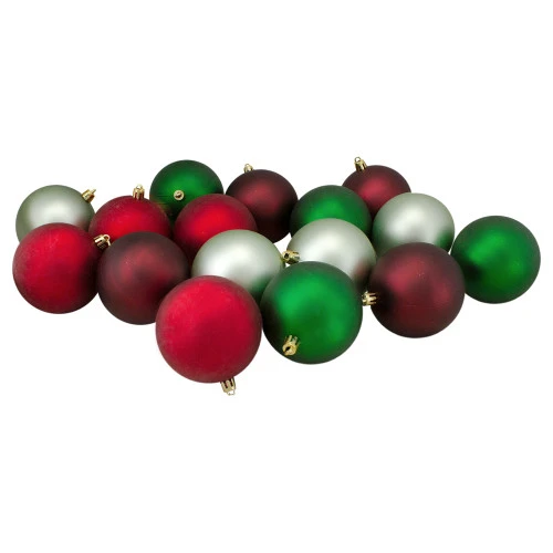 Northlight 32ct Reds And Greens Shatterproof 2-Finish Christmas Ball Ornaments 3.25" (80mm) 6 Northlight 32ct Reds And Greens Shatterproof 2-Finish Christmas Ball Ornaments 3.25" (80mm) - Image 4