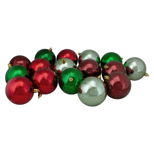 Northlight 32ct Reds And Greens Shatterproof 2-Finish Christmas Ball Ornaments 3.25" (80mm) 5 Northlight 32ct Reds And Greens Shatterproof 2-Finish Christmas Ball Ornaments 3.25" (80mm) - Image 3