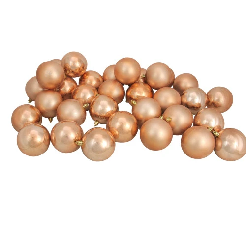 Northlight 32ct Almond Shatterproof 2-Finish Christmas Ball Ornaments 3.25" (82mm) 4 Northlight 32ct Almond Shatterproof 2-Finish Christmas Ball Ornaments 3.25" (82mm) - Image 2