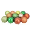 Northlight 12ct Orange And Green Shatterproof 3-Finish Christmas Ball Ornaments 4" (100mm) -Ornaments Store northlight lj15389 1 58124.1588371099