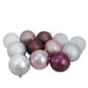 Northlight 32ct Pink And Silver Shatterproof 3-Finish Christmas Ball Ornaments 3.25" (80mm) 2 Northlight 32ct Pink And Silver Shatterproof 3-Finish Christmas Ball Ornaments 3.25" (80mm) -Ornaments Store northlight lj15393 1 25499.1665610742