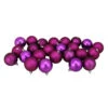 Northlight 24ct Purple Shatterproof 4-Finish Christmas Ball Ornaments 2.5" (60mm) -Ornaments Store northlight lj34920 71005.1588369485
