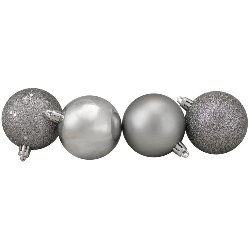 Northlight 60ct Pewter Gray Shatterproof 4-Finish Christmas Ball Ornaments 2.5" (60mm) 5 Northlight 60ct Pewter Gray Shatterproof 4-Finish Christmas Ball Ornaments 2.5" (60mm) - Image 3