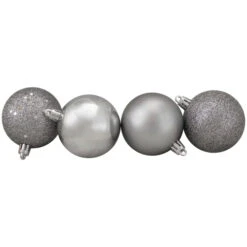 Northlight 24ct Pewter Gray Shatterproof 4-Finish Christmas Ball Ornaments 2.5" (60mm) -Ornaments Store northlight lj34933 2 19701.1632502736