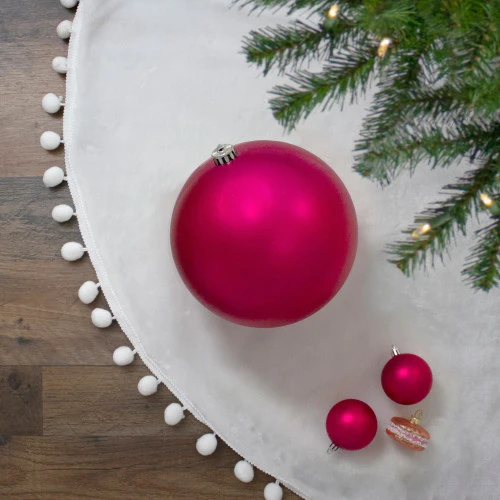 Northlight Magenta Pink Shatterproof Matte Christmas Ball Ornament 8" (200mm) 4 Northlight Magenta Pink Shatterproof Matte Christmas Ball Ornament 8" (200mm) - Image 2