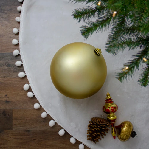 Northlight Matte Champagne Gold Shatterproof Christmas Ball Ornament 8" (200mm) 4 Northlight Matte Champagne Gold Shatterproof Christmas Ball Ornament 8" (200mm) - Image 2
