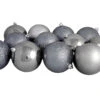 Northlight 12ct Gray Shatterproof 4-Finish Christmas Ball Ornaments 4" (100mm) -Ornaments Store northlight lj35177 1 43971.1608347575