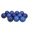 Northlight 12ct Royal Blue Shatterproof 4-Finish Christmas Ball Ornaments 4" (100mm) -Ornaments Store northlight lj35182 1updated 34092.1630079086