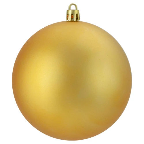 Northlight 12ct Vegas Gold Matte Shatterproof Christmas Ball Ornaments 4" (100mm) 5 Northlight 12ct Vegas Gold Matte Shatterproof Christmas Ball Ornaments 4" (100mm) - Image 3