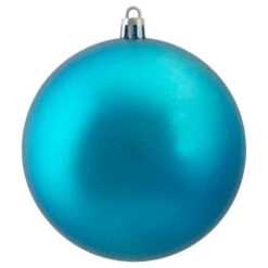 Northlight 12ct Turquoise Blue Shatterproof Matte Christmas Ball Ornaments 4" (100mm) -Ornaments Store northlight lj35207 2 47109.1633021532