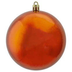 Northlight Set Of 12 Shiny Burnt Orange Shatterproof Christmas Ball Ornaments 4" -Ornaments Store northlight lj35218 2 90675.1664379666