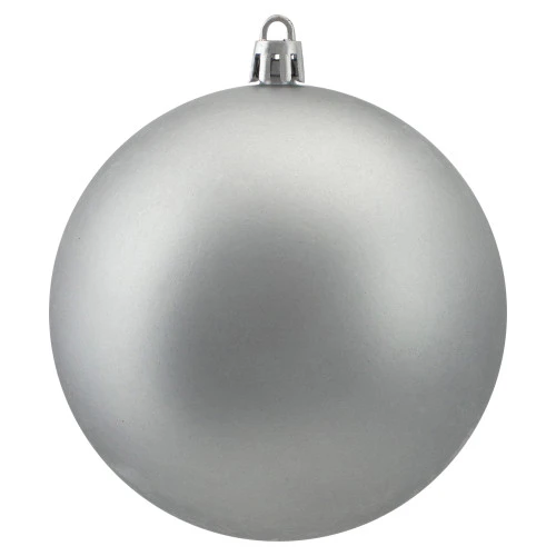 Northlight 12ct Pewter Gray Shatterproof Matte Christmas Ball Ornaments 4" (100mm) 4 Northlight 12ct Pewter Gray Shatterproof Matte Christmas Ball Ornaments 4" (100mm) - Image 2