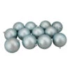 Northlight 12ct Mermaid Blue Shatterproof Matte Christmas Ball Ornaments 4" (100mm) -Ornaments Store northlight lj35225 73944.1664988807