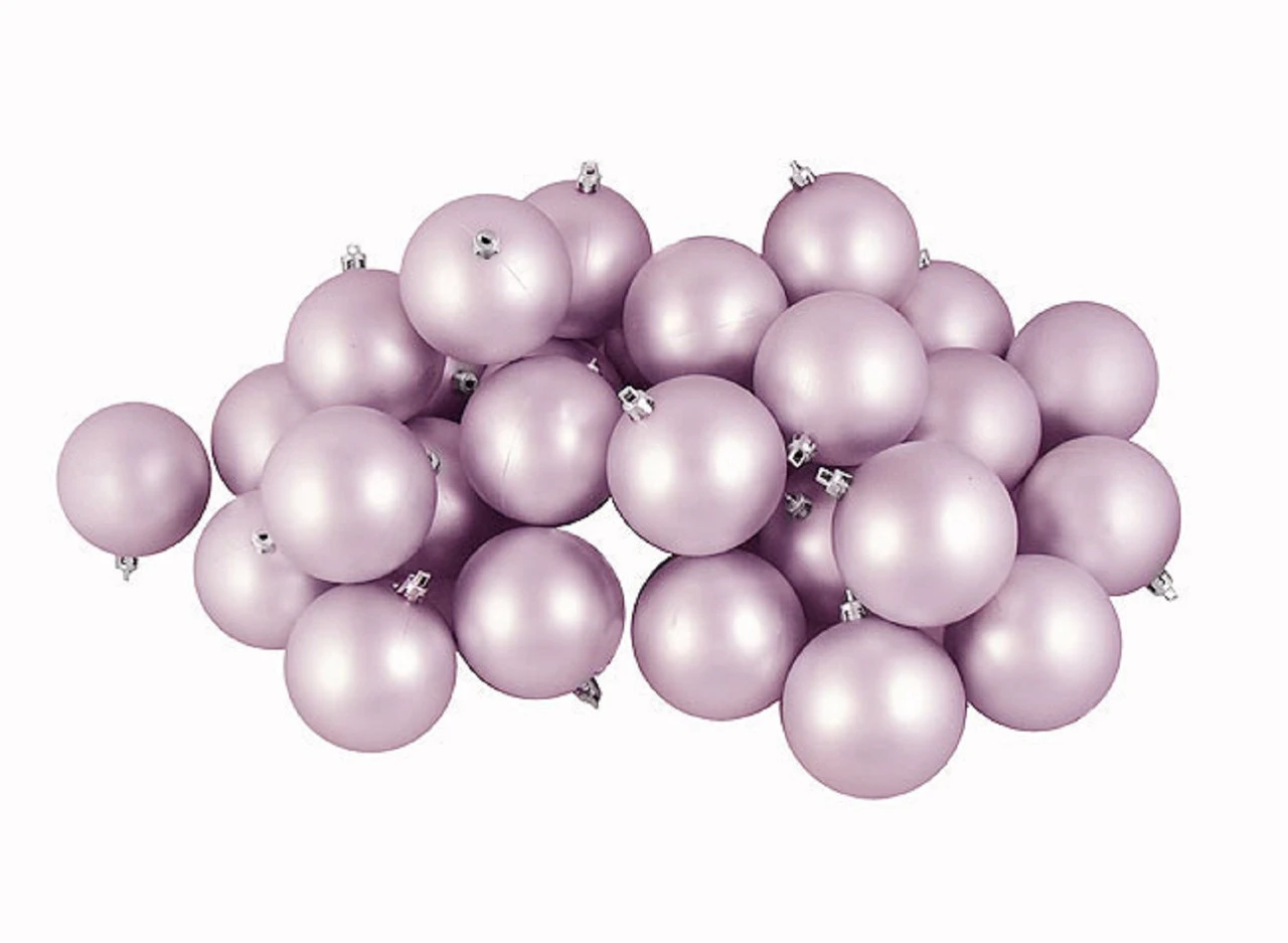 Northlight 12ct Lavender Shatterproof Matte Christmas Ball Ornaments 4" (100mm) 3 Northlight 12ct Lavender Shatterproof Matte Christmas Ball Ornaments 4" (100mm)
