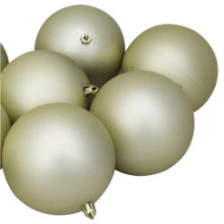 Northlight Set Of 12 Champagne Gold Shatterproof Matte Christmas Ball Ornaments 4" -Ornaments Store northlight lj35229 03 07105.1665610743