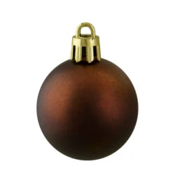 Northlight 96ct Mocha Brown Shatterproof 4-Finish Christmas Ball Ornaments 1.5" (40mm) -Ornaments Store northlight lj35253 4 13015.1665610747