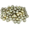 Northlight 96ct Champagne Gold Shatterproof 4-Finish Christmas Ball Ornaments 1.5" (40mm)
