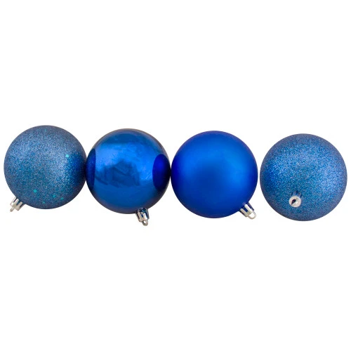 Northlight 32ct Lavish Blue Shatterproof 4-Finish Christmas Ball Ornaments 3.25" (80mm) 5 Northlight 32ct Lavish Blue Shatterproof 4-Finish Christmas Ball Ornaments 3.25" (80mm) - Image 3