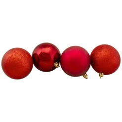 Northlight 32ct Red Shatterproof 4-Finish Christmas Ball Ornaments 3.25" (80mm) -Ornaments Store northlight lj35270 2updated 98568.1628868905