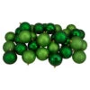 Northlight 32ct Xmas Green Shatterproof 4-Finish Christmas Ball Ornaments 3.25" (80mm) -Ornaments Store northlight lj35273updated 20339.1664990621