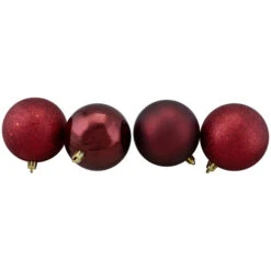 Northlight 60ct Burgundy Shatterproof 4 Finish Christmas Ball Ornaments 2.5" (60mm) -Ornaments Store northlight lj35277 2updated 21921.1665433298