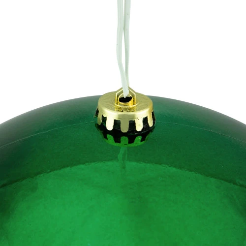 Northlight Shiny Xmas Green Shatterproof Christmas Ball Ornament 10" (250mm) 4 Northlight Shiny Xmas Green Shatterproof Christmas Ball Ornament 10" (250mm) - Image 2