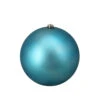 Northlight Turquoise Blue Matte Shatterproof Christmas Ball Ornament 10" (250mm)