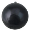 Northlight Shiny Jet Black Shatterproof Christmas Ball Ornament 10" (250mm)