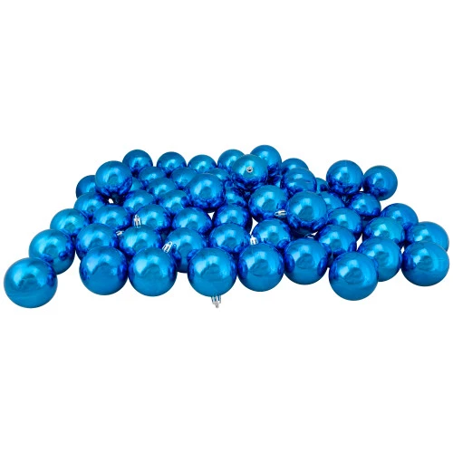 Northlight 60ct Lavish Blue Shatterproof Shiny Christmas Ball Ornaments 2.5" (60mm) 3 Northlight 60ct Lavish Blue Shatterproof Shiny Christmas Ball Ornaments 2.5" (60mm)