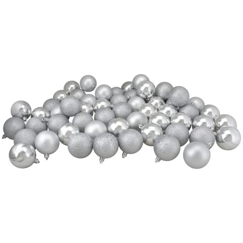 Northlight 96ct Silver Shatterproof 4 Finish Christmas Ball Ornaments 1.5" (40mm) 3 Northlight 96ct Silver Shatterproof 4 Finish Christmas Ball Ornaments 1.5" (40mm)