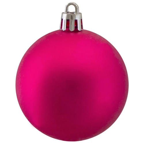 Northlight 32ct Matte Magenta Pink Shatterproof Christmas Ball Ornaments 3.25" (80mm) 5 Northlight 32ct Matte Magenta Pink Shatterproof Christmas Ball Ornaments 3.25" (80mm) - Image 3