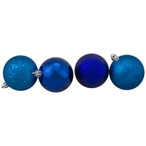 Northlight 60ct Royal Blue Shatterproof 4-Finish Christmas Ball Ornaments 2.5" (60mm) 4 Northlight 60ct Royal Blue Shatterproof 4-Finish Christmas Ball Ornaments 2.5" (60mm) - Image 2
